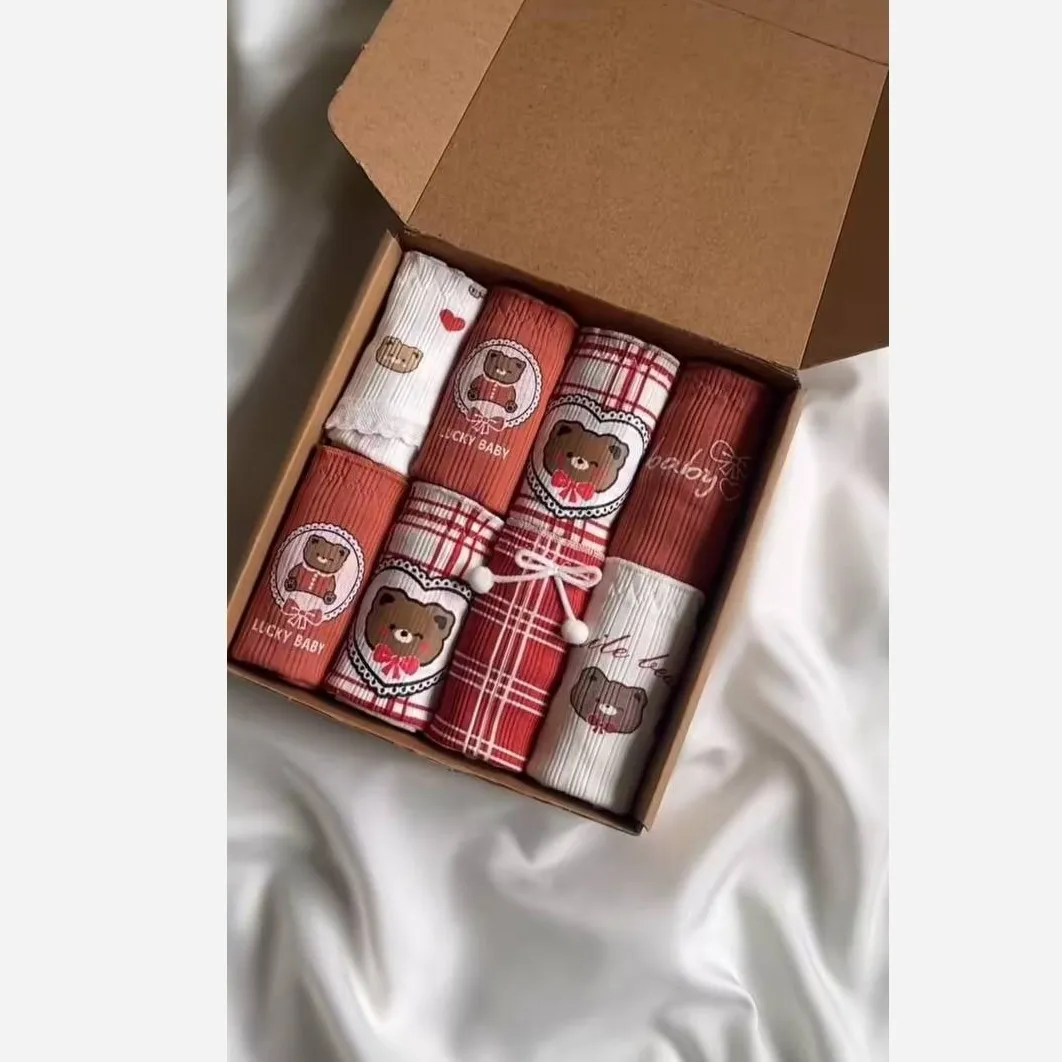 پک 5 تایی شورت زنانه عروسکی نخی کبریتی طرح تدی سایز بزرگ 3XL